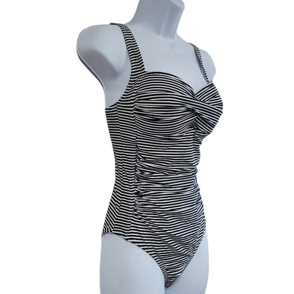 NWOT Nip Tuck Santorini Stripe onepiece swim - Picture 3 of 6